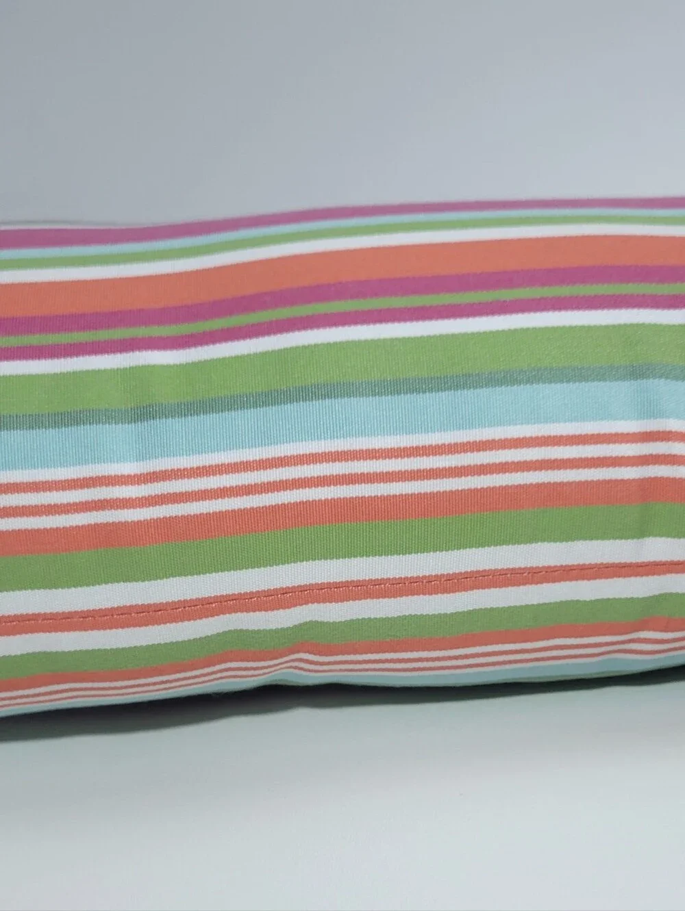Sunbrella Striped Lumbar Pillow Indoor Outdoor